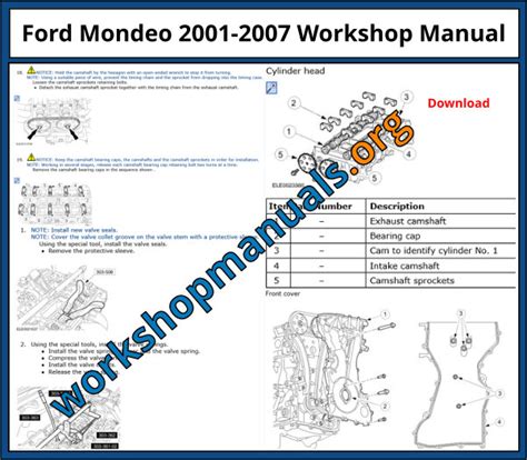 Ford Mondeo 2001-2007 Workshop Service Repair Manual Download