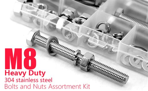 Yeezet Set M Heavy Duty Screws Bolts And Nuts Flat Lock Washers