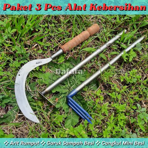 Paling Hemat Isi Pcs Paket Alat Berladang Arit Rumput Garuk Sampah