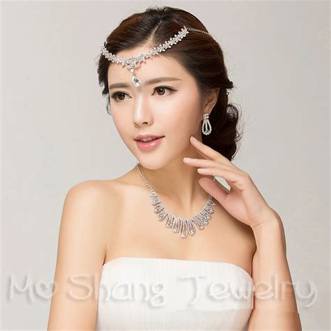 Rhinestone Forehead Bridal Hair Accessories 2018 Flower Wedding Hair