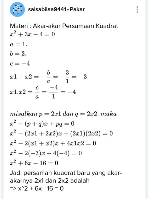 Rumus X1 X2 A Simple Guide For Solving Quadratic Equations Wanjay