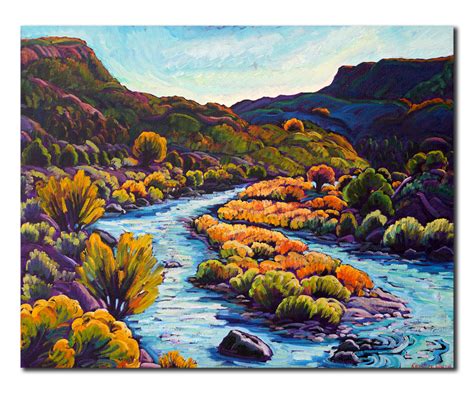 Rio Grande River Evening 24x30 Krysteen Waszak Art