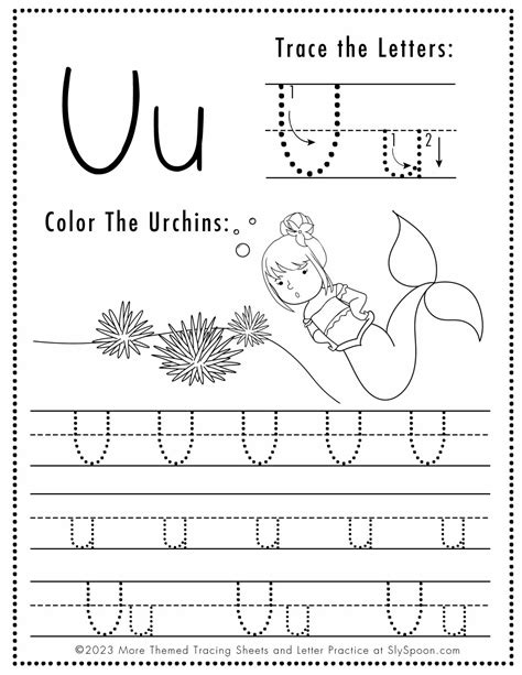 Free Alphabet Do A Dot Printables Worksheets Letter U Mermaid Themed