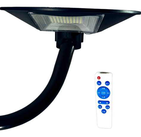 Lampara Solar Led Punta De Poste W Suburbana Con Brazo Meses Sin