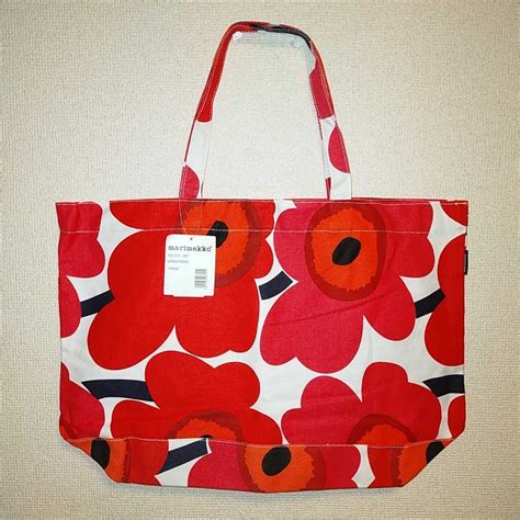 Marimekko マリメッコ ピエニ ウニッコ トートバッグ ショルダーバッグ Lサイズ レッドショルダー｜売買されたオークション情報、yahooの商品情報をアーカイブ