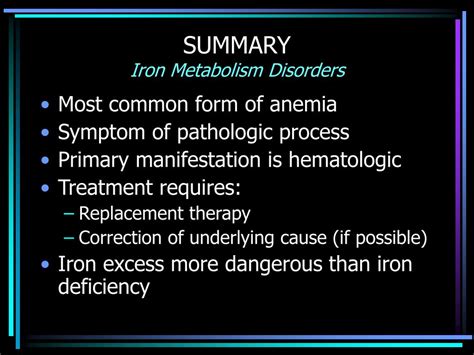 PPT - IRON METABOLISM DISORDERS PowerPoint Presentation, free download ...