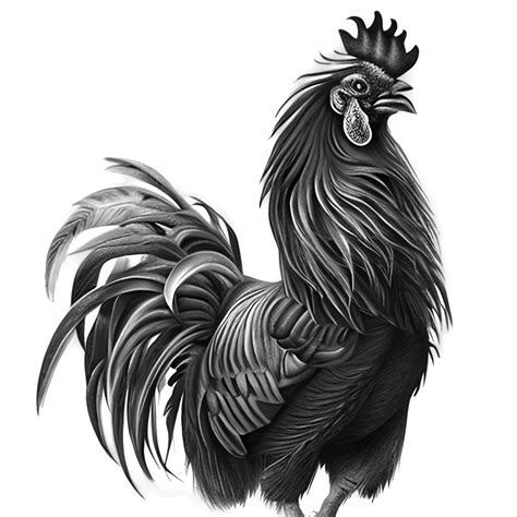 Majestic Rooster Full Body Graphic Creative Fabrica