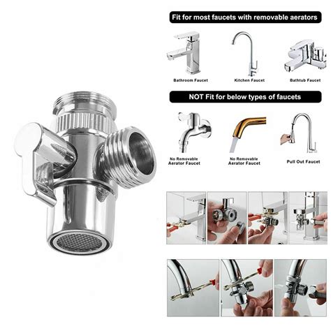 Head Spray Tap Attachment Set Bathroom Faucet Sprayer Sink Hose