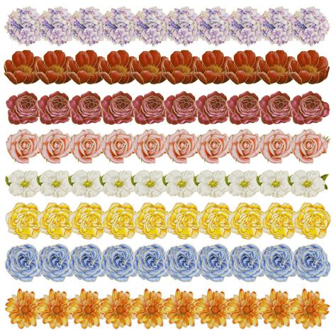 80Pcs Large Flower Stickers Waterproof Floral Sticker Set Colorful