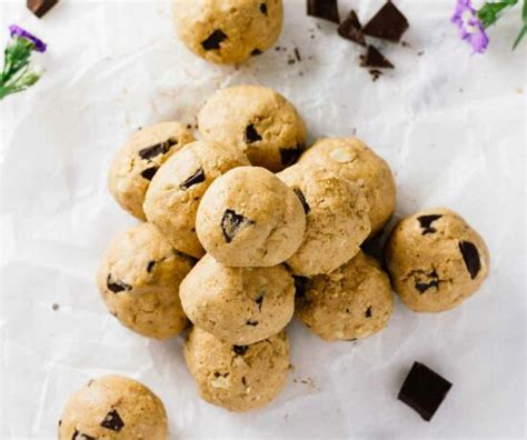 Chocolate Chip Cookie Dough Energy Bites Jar Of Lemons