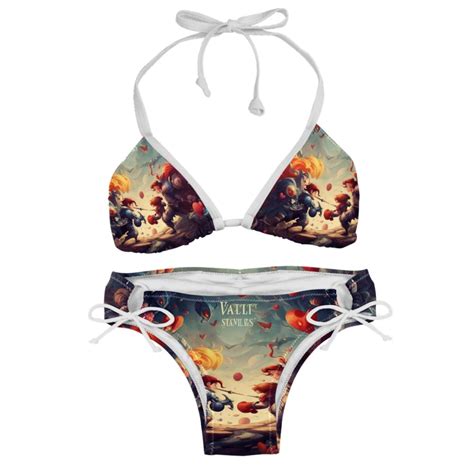 Love Bikini Set Swim Suit Detachable Sponge Adjustable Strap Two Pack Beach Pool Vacation Party