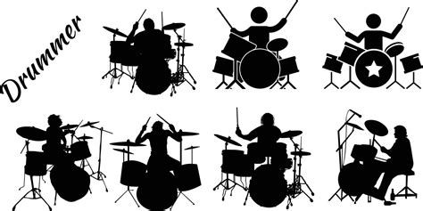 vector silhouette drum set 20437854 Vector Art at Vecteezy