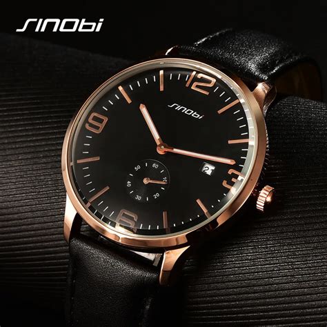 Luxury Brand Sinobi Men S Business Watch Genuine Leather Male S Quartz