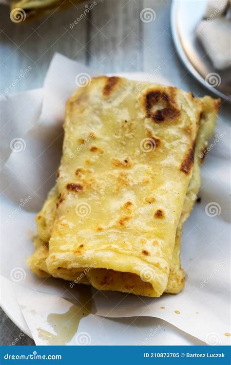 Moroccan Msemen Pancakes With Honey Stock Image Image Of Lifestyle