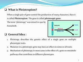 Pleiotropy | PPT