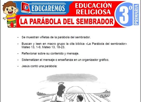 La Parábola del Sembrador para Tercero de Primaria Fichas GRATIS