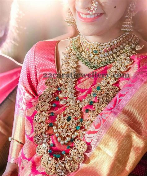 Telugu Bride In Luxurious Kundan Jewelry Jewellery Designs