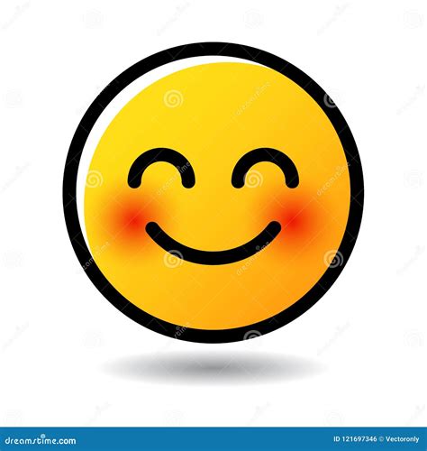 Smile Face Emoticon Emoji Icon Stock Vector Illustration Of Emoticons