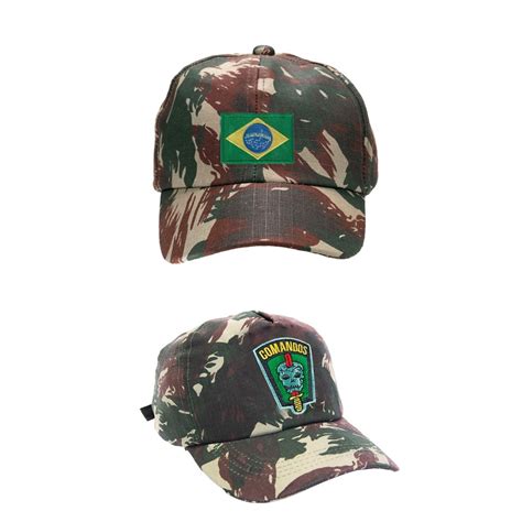 Bon Camuflado Bandeira Do Brasil E Bon Camuflado Comandos No Shoptime