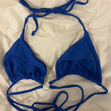 Electric Blue Glassons Bikini Top Has A Strap That Depop