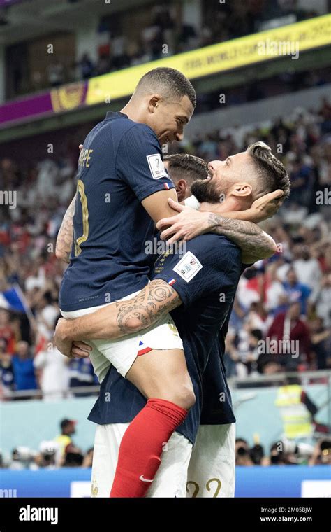 Doha Qatar 04th Dec 2022 Olivier Giroud Of France Celebrates His