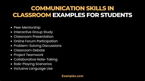 Communication Skills In Classroom 29 Examples