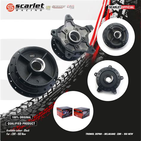 Jual Scarlet Racing Tromol Trombol Hub Depan Belakang Set Sport