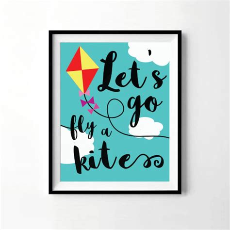 Let's Go Fly A Kite Print Mary Poppins Print Nursery, Children's Room Decor Digital Download - Etsy