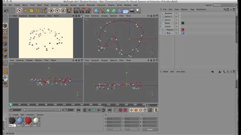 Using The Mograph Spline Effector To Animate Multiple Objects In