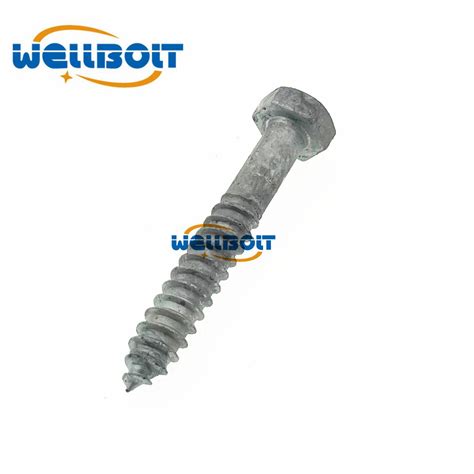 Hex Head Wood Lag Screw Gimlet Point, HDG - Hex Head Wood Lag Screw