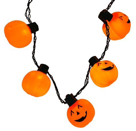 Pumpkin Led Necklace Pumpkin Necklace Light Up Jack O Lantern Neck