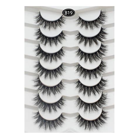 Beauos Clearance False Eyelashes Lashes 5 Pairs Soft Faux Mink Lashes