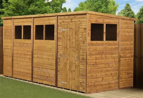 Empire Pent Garden Shed Wooden Shiplap Tongue And Groove 14x6 14ft X 6ft