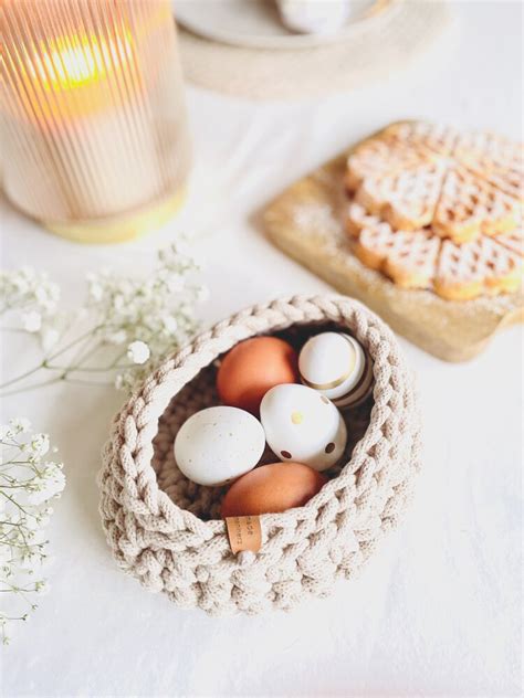 Häkelanleitung ovales Osterkörbchen