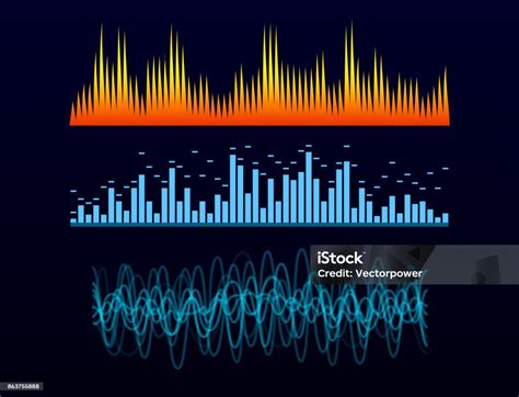 Vektor Musik Digital Equalizer Gelombang Audio Desain Template Sinyal