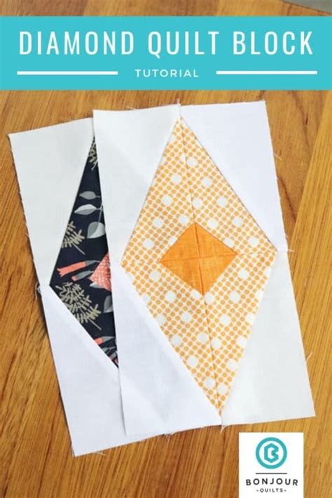 Diamond Quilt Block Tutoral Bonjour Quilts Quilt Block Tutorial