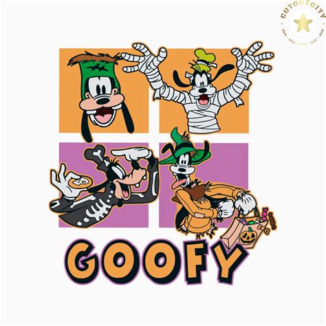 Cute Disney Goofy Spooky Vibes Svg Graphic Design File Inspire Uplift