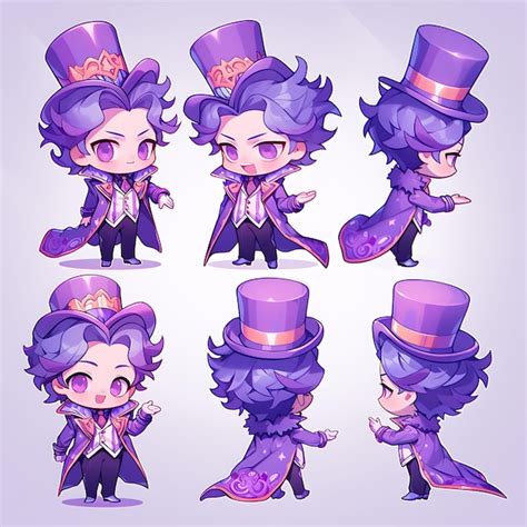 Premium Photo Character Of Male Magician Chibi Kawaii Illusionist