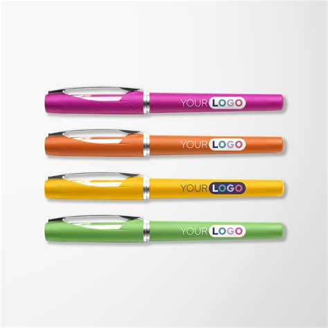 Custom Britebrand Soft Touch Athos Gelebration Gel Pen Pens