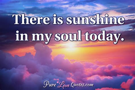 There Is Sunshine In My Soul Today PureLoveQuotes