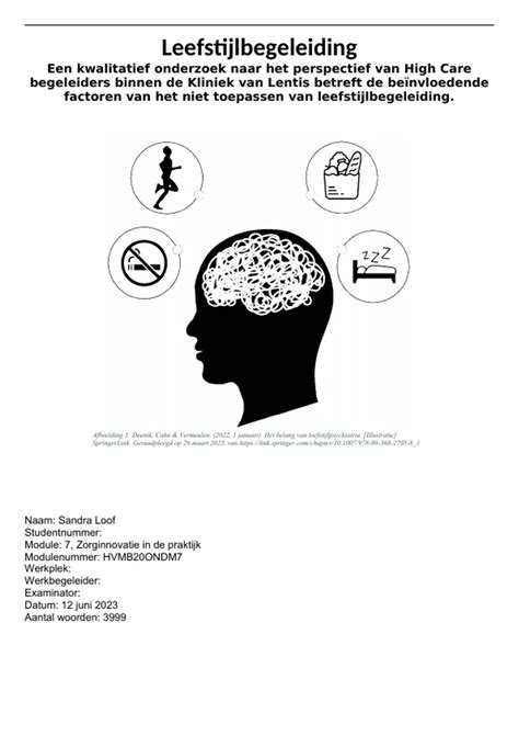 Onderzoeksartikel Leefstijlbegeleiding In De Acute Psychiatrie