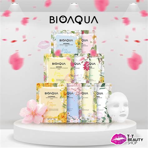 Jual Bioaqua Sheet Mask Masker Wajah Flowers Series Hydrating Essence Face Mask Brightening