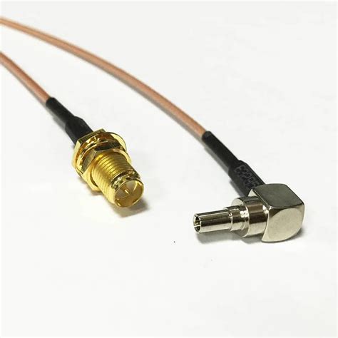 Pc New Rp Sma Female Jack Nut Switch Crc Right Angle Rf Cable Rg