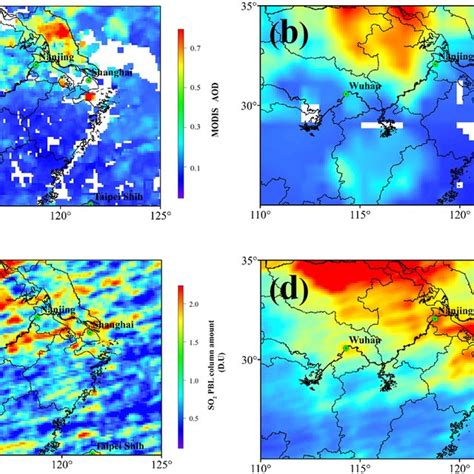 The Average Distribution Of A Aerosol Optical Depth At 550 Nm Modis