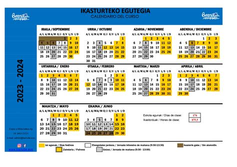 Calendario Barrutia Ikastola