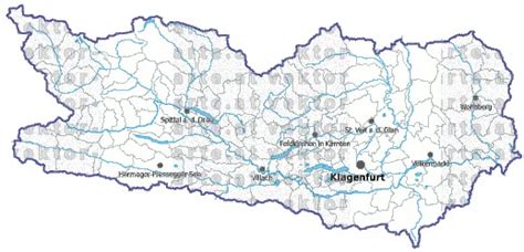 Vektor Landkarte Gemeinden Kärnten Vektor Grafik und Rasterbild