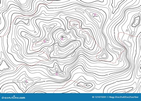 CARTE TOPOGRAPHIQUE AVEC LES COURBES DE NIVEAU ET L ATTRACTION