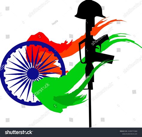 Indian Army Tricolored Indian National Flag Stock Vector (Royalty Free ...