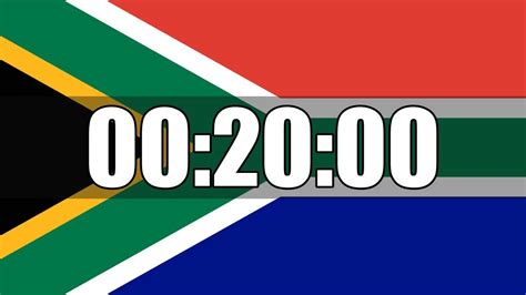 Minutes Countdown Timer Curated On South Africa Flag Ultra Focus In