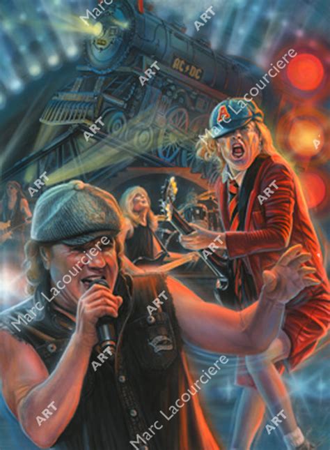 AC/DC Artwork | Rock N Roll Train | Music Fine Art | Marc Lacourciere